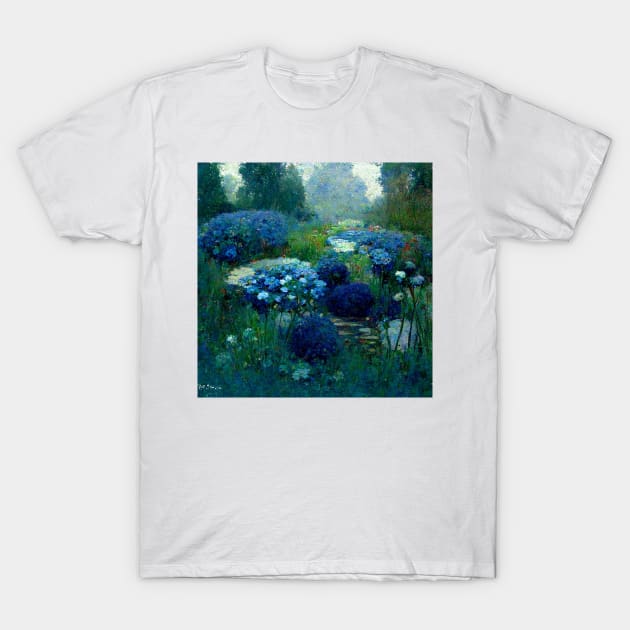 In the blue gardens II T-Shirt by hamptonstyle